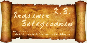 Krasimir Belegišanin vizit kartica